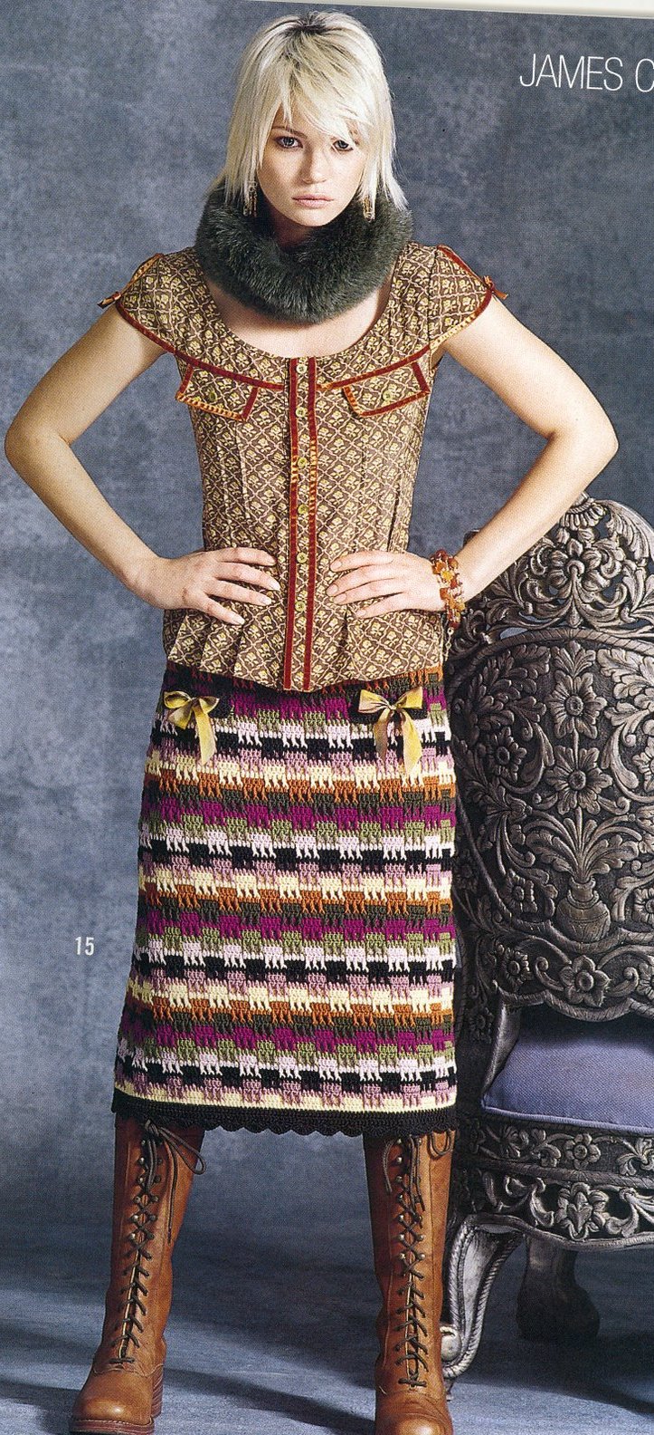 женская юбка вязаная крючком по кругу без швов с описанием бесплатно