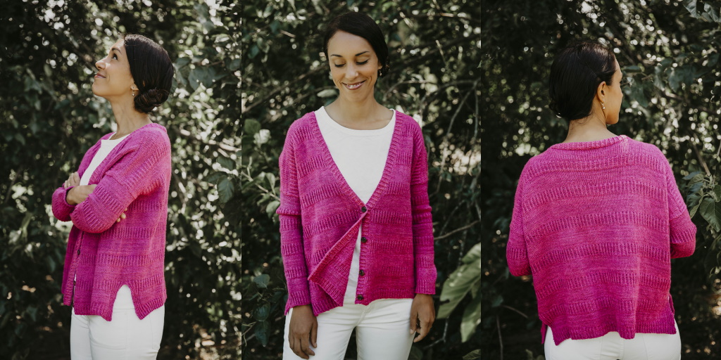 Кардиган с боковыми разрезами вязаный спицами сверху Always There Кардиган с боковыми разрезами спицами