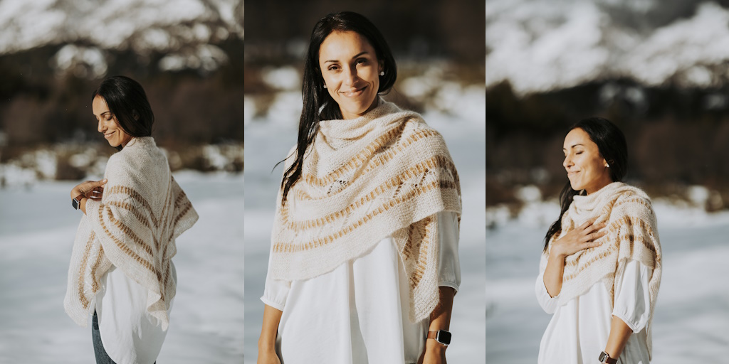 Шаль полосками It brings you peace Шаль с полосками спицами