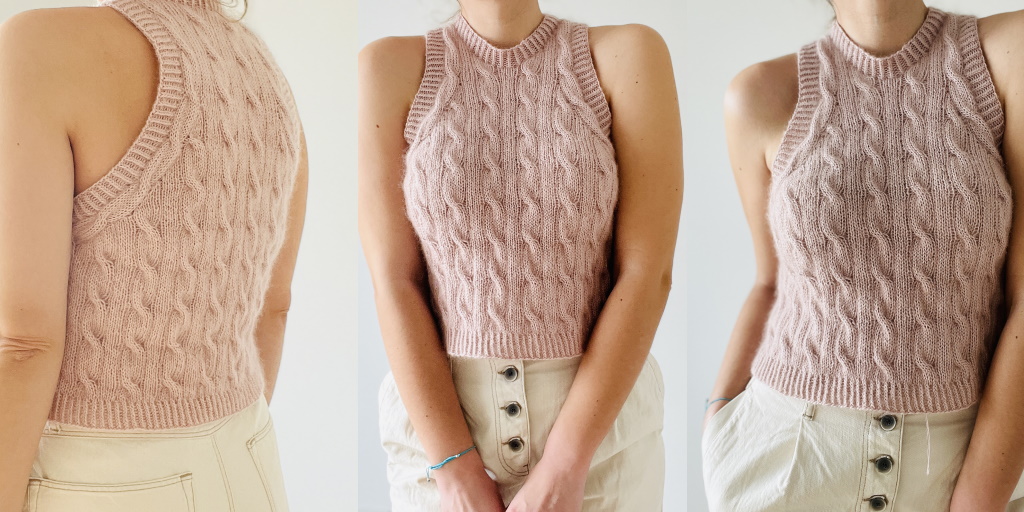 Топ - безрукавка Auguste Модный топ без рукавов спицами одной деталью