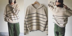 Стильный пуловер в морском стиле