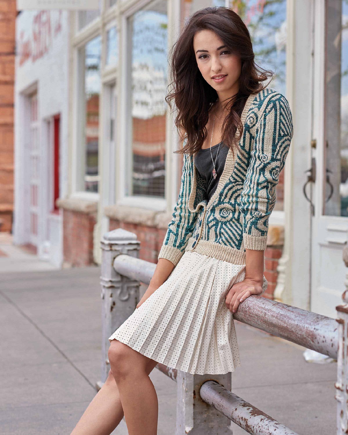 Красивый жаккардовый узор спицами схема