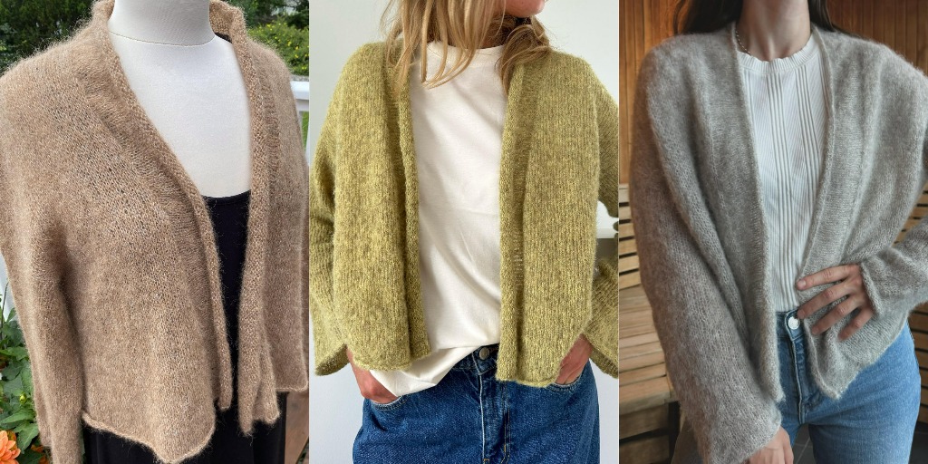 Распашной кардиган Plain Yoke Распашной кардиган спицами