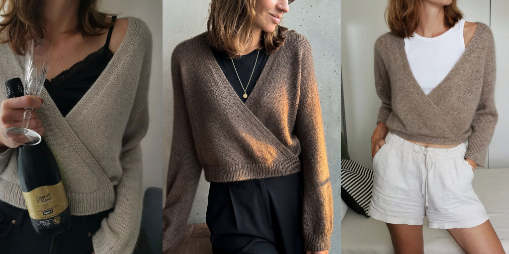 Женский пуловер спицами Sofie Женский пуловер спицами с описанием вязания сверху