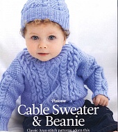 Вязание для малышей свитера и шапочки Cable