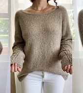 Кашемировый пуловер спицами описание