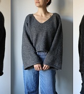 Модный пуловер из толстой пряжи