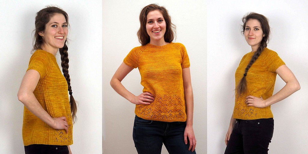 Пуловер с ажурным краем Laaila Пуловер с ажурным нижним краем