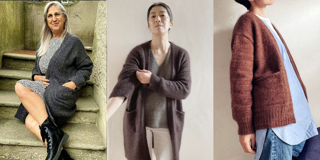 Унисекс кардиган оверсайз с японским плечом Fluke Кардиган спицами с японским плечом