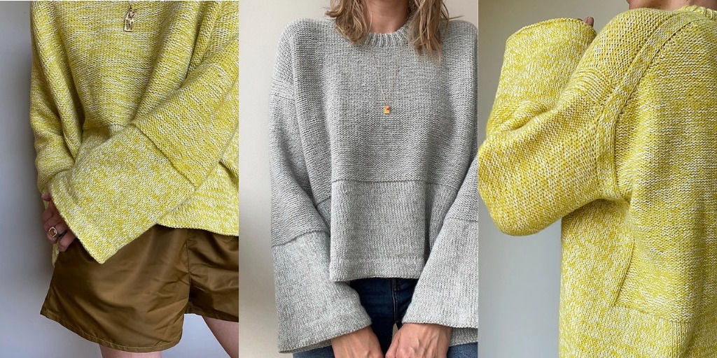 Свитер оверсайз комбинацией лицевой и изнаночной глади Reverse Loop Свитер спицами лицевой и изнаночной гладью описание