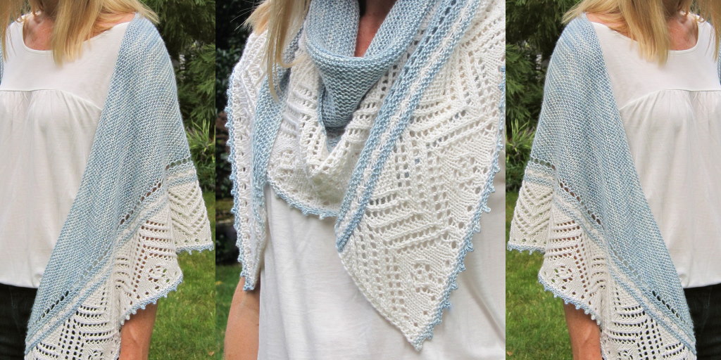 Шаль Спицами Partly Sunny - Вяжи.Ру