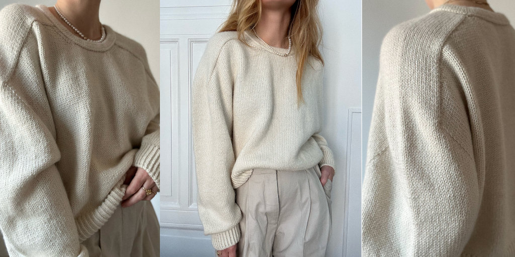 Свитер сверху спицами описание