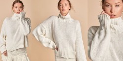 Модный свитер связанный спицами из коллекции 2020 года