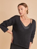 Пуловер связанный спицами женский описание