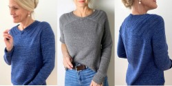 Женский пуловер с необычной конструкцией