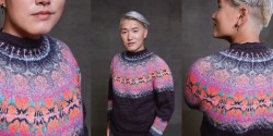 Жаккардовый пуловер с цветами