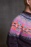 Жаккардовый пуловер спицами без швов