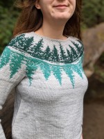 Женский пуловер с ёлочками