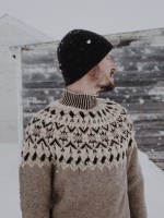 Мужской свитер с жаккардовой кокеткой