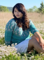 Жаккардовый пуловер с цветочками