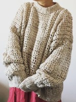 Женский оверсайз пуловер крючком