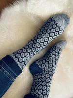 Жаккардовые носки спицами