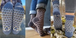 Жаккардовые носки спицами
