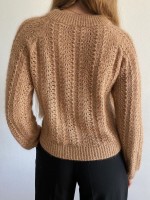 Ажурный пуловер реглан спицами