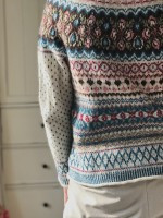жаккардовый пуловер спицами