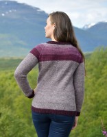Женский пуловер реглан спицами