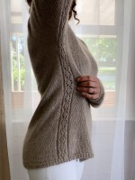 женский пуловер-реглан спицами