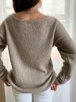 Женский пуловер реглан спицами из кашемира