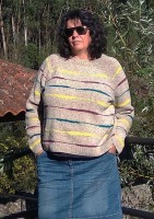 Женский пуловер реглан спицами