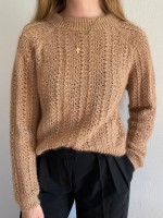 Ажурный пуловер реглан спицами