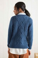 Спинка пуловера с боковыми разрезами