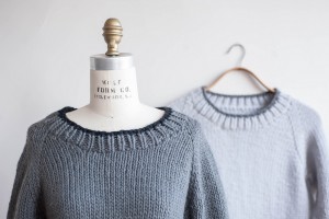 Горловина пуловера с контрастной отделкой