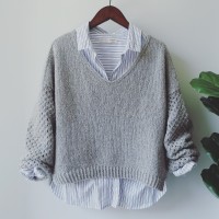 Универсальный пуловер с V-образной горловиной