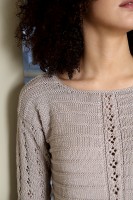 Пуловер с текстурными полосами узор