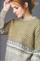 Женский пуловер связанный спицами снизу вверх