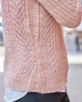 Вязание женского пуловера узором елочкой