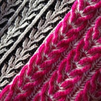 Пряжа для вязания двухцветного снуда