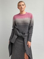 Градиентный пуловер как связать спицами