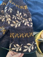 Жаккардовый пуловер с мотивами Листья