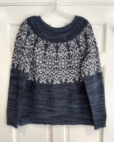 Пуловер с жаккардовым узором схемы и описание