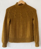 Пуловер с текстурным узором из скрещенной резинки