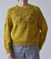 Пуловер с ажурной кокеткой схемы и описание