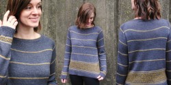 Пуловер в полоску схемы и описание