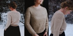 Пуловер с текстурным узором