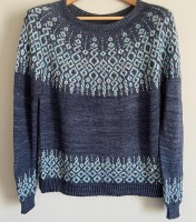 Жаккардовый пуловер схемы и описание
