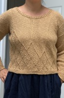 Пуловер с панелями текстурного узора